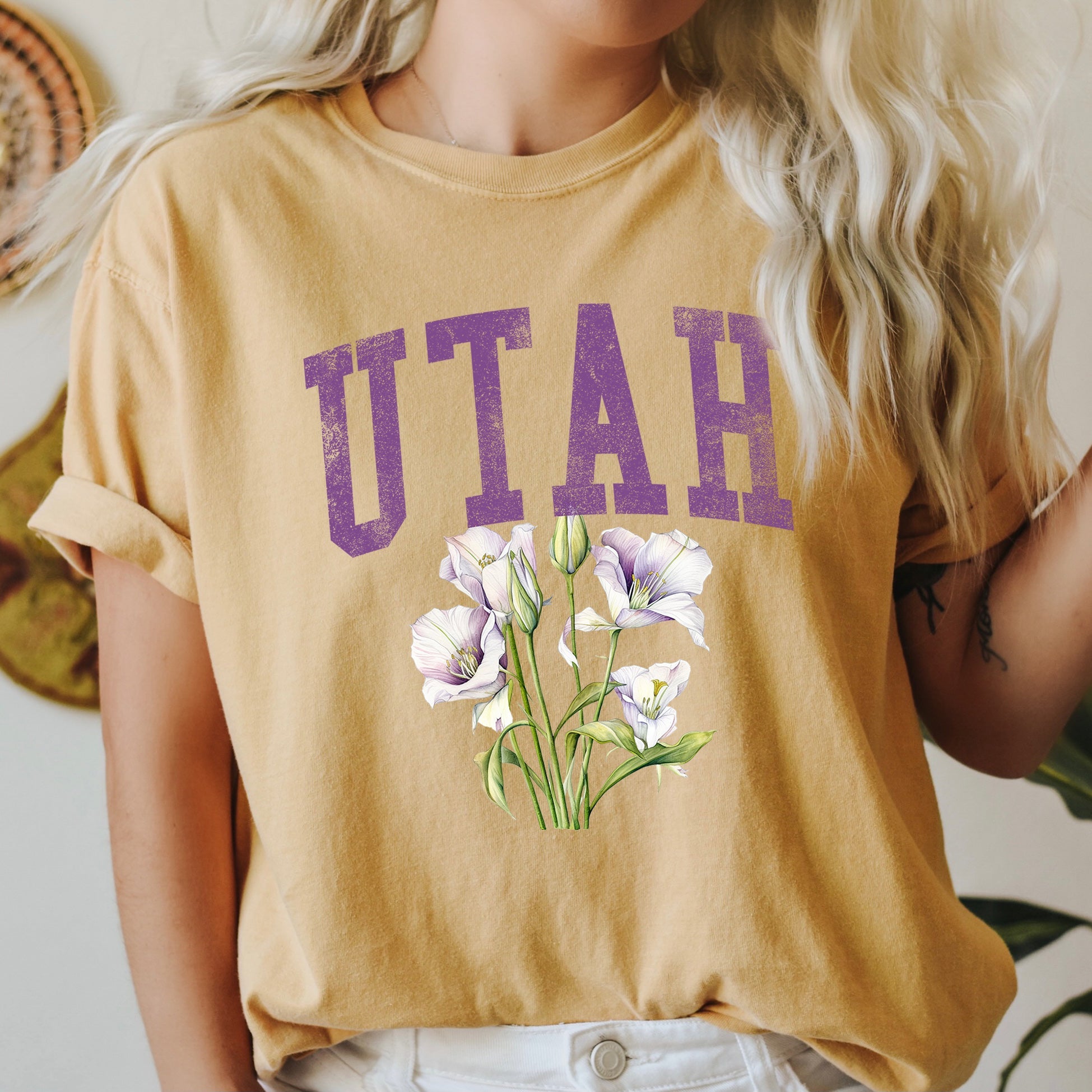 Utah State Flower Comfort Colors Tshirt