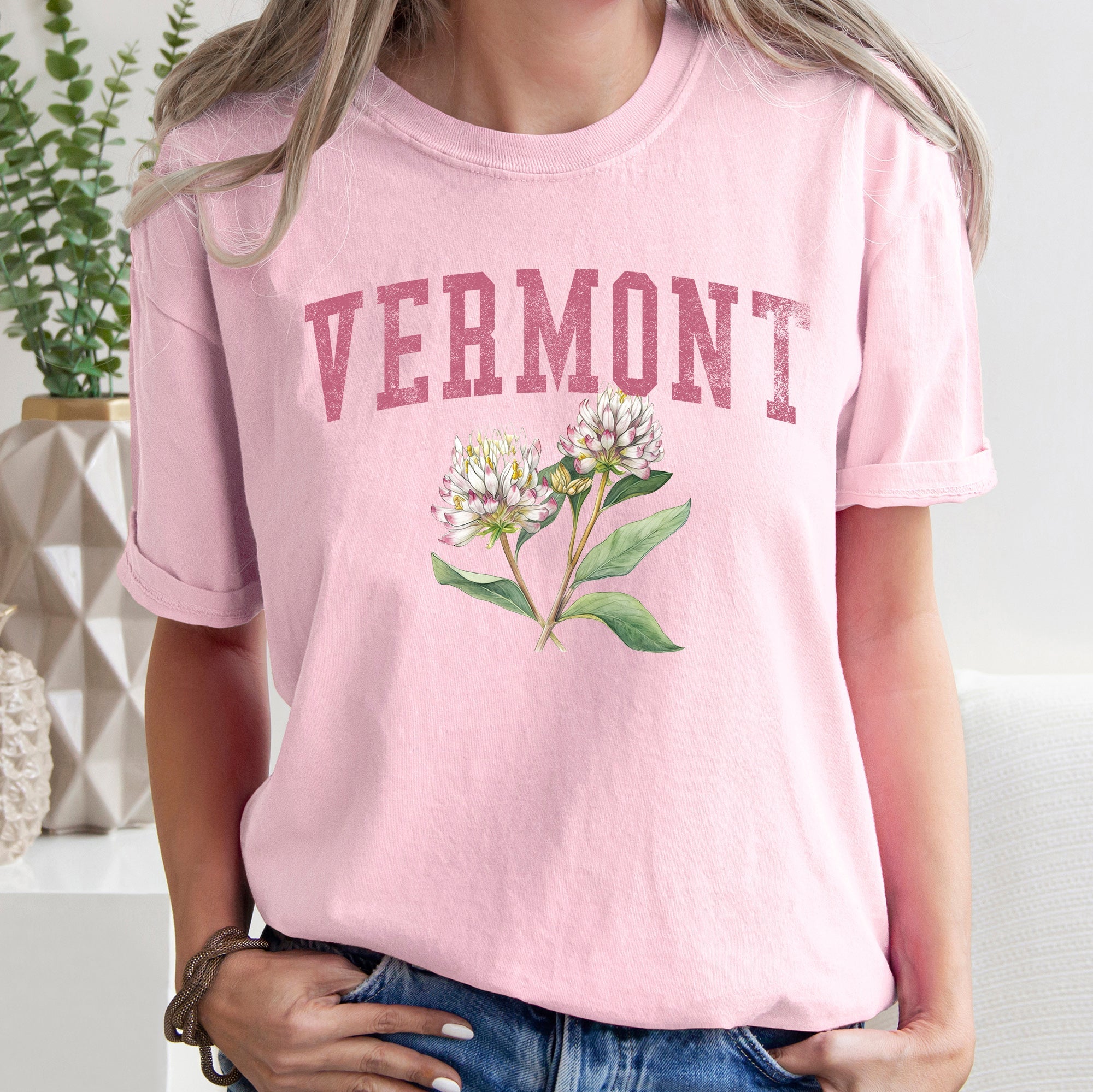 Vermont State Flower Comfort Colors Tshirt