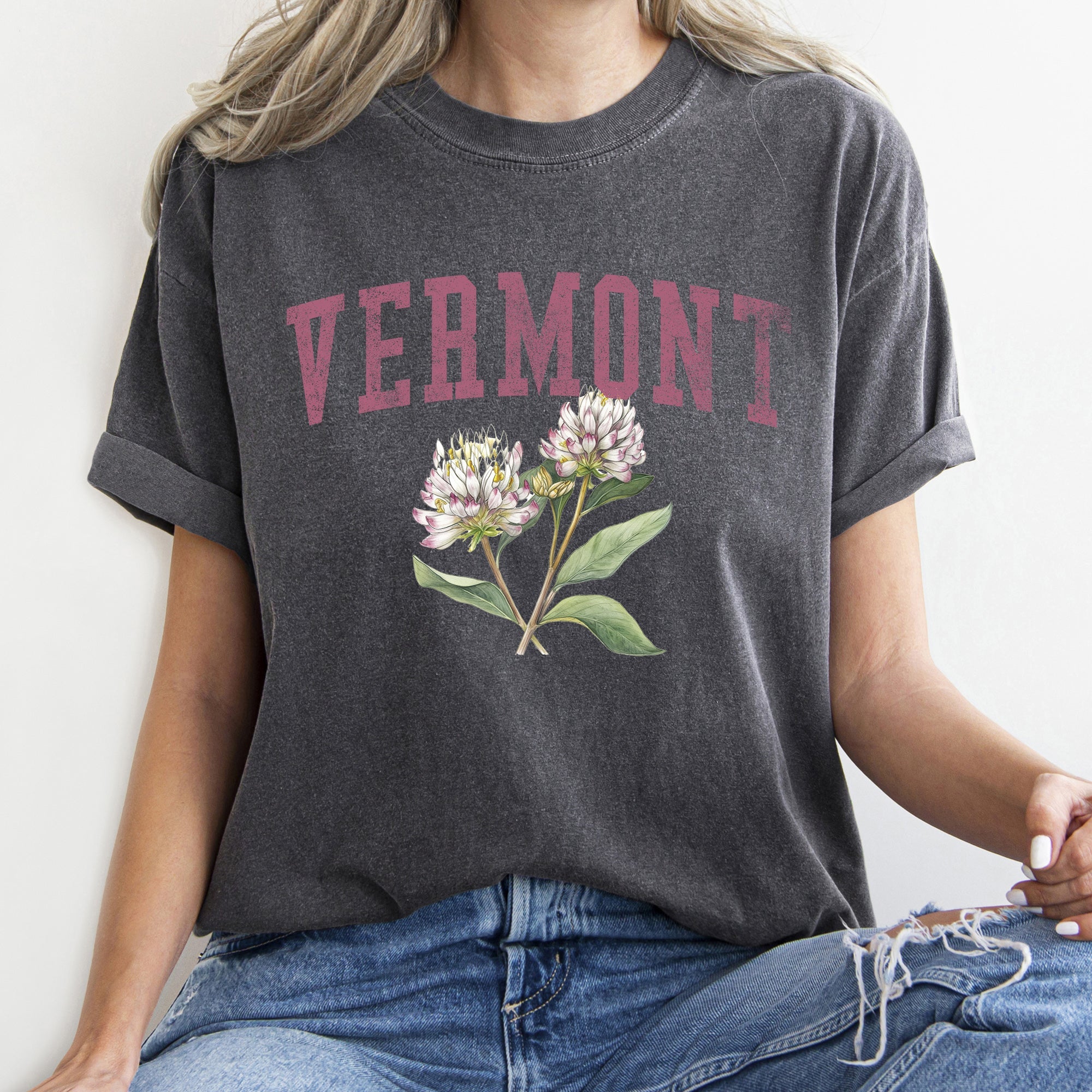 Vermont State Flower Comfort Colors Tshirt