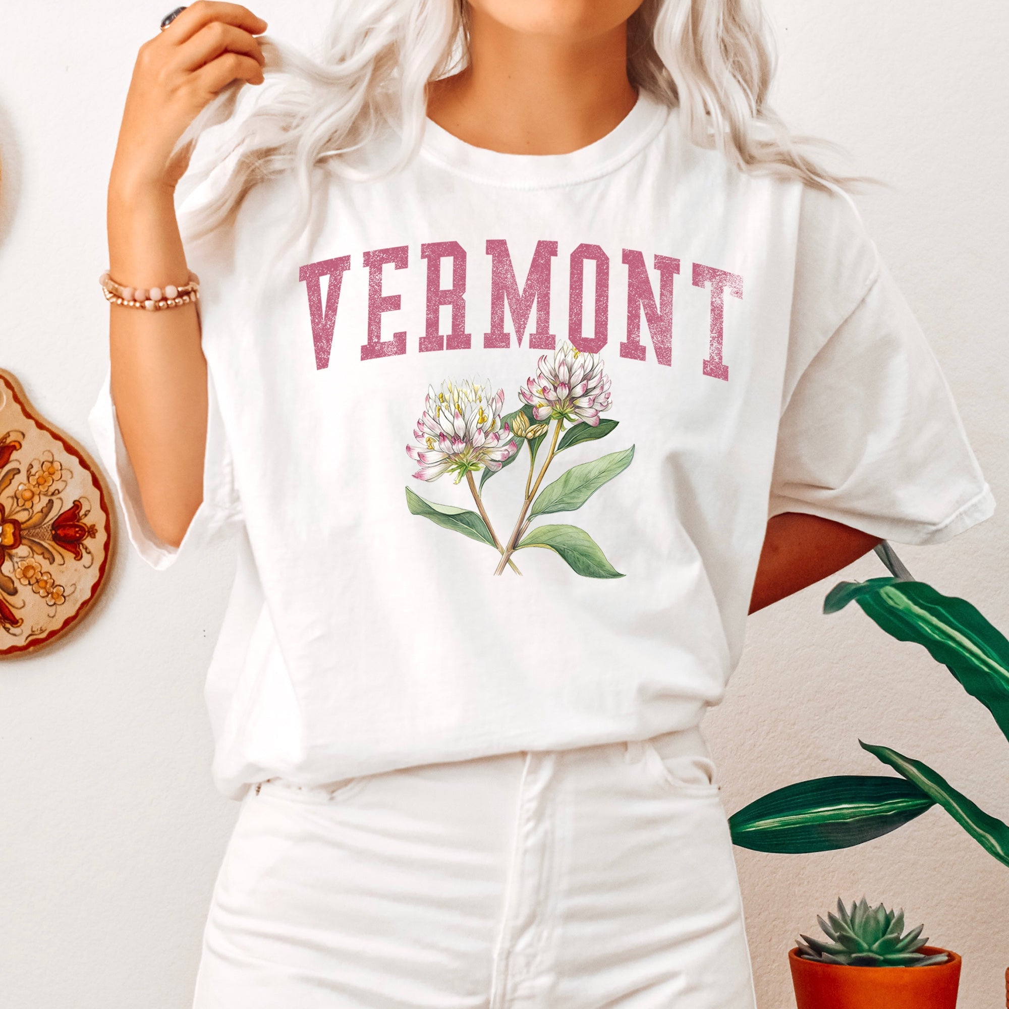 Vermont State Flower Comfort Colors Tshirt