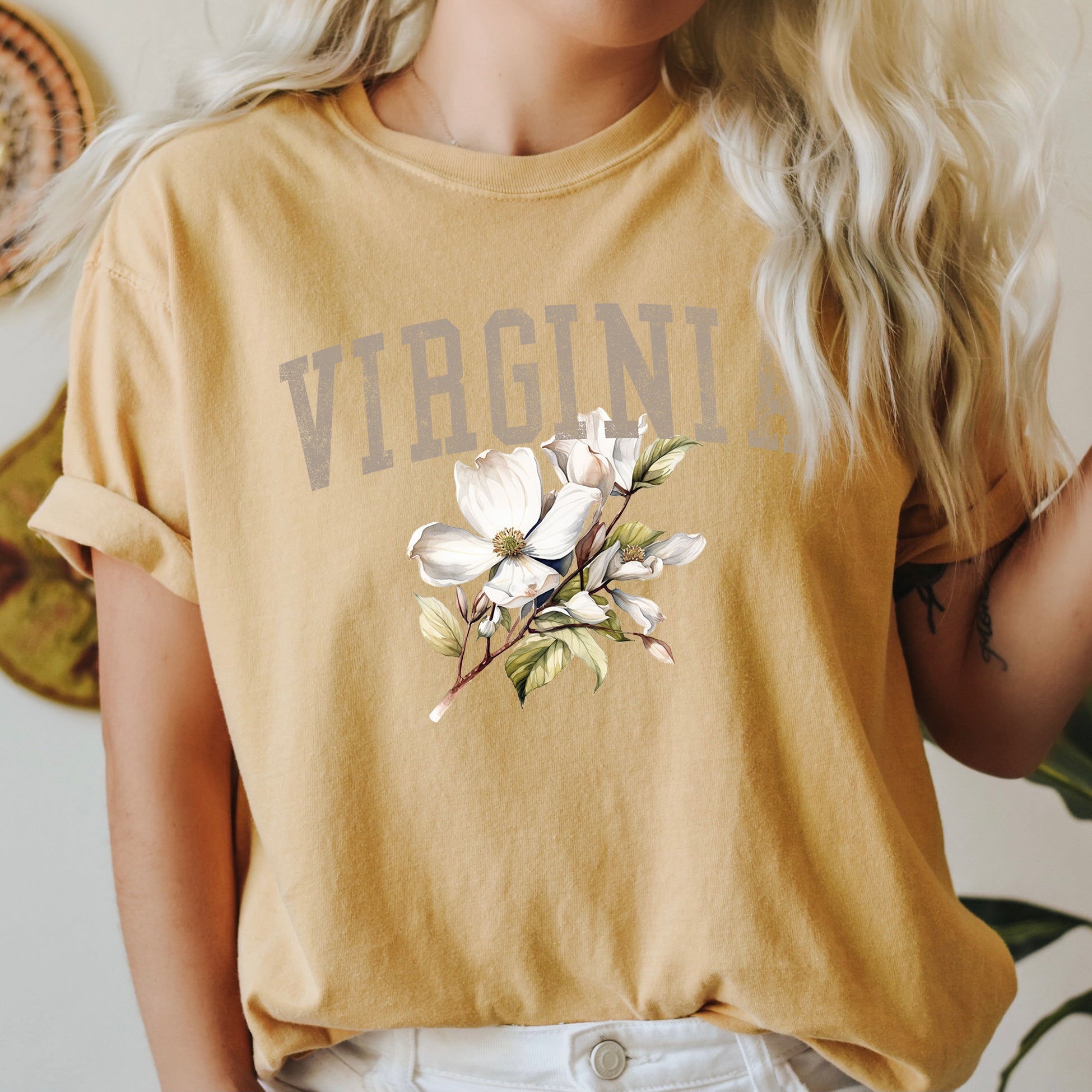 Virginia State Flower Comfort Colors Tshirt