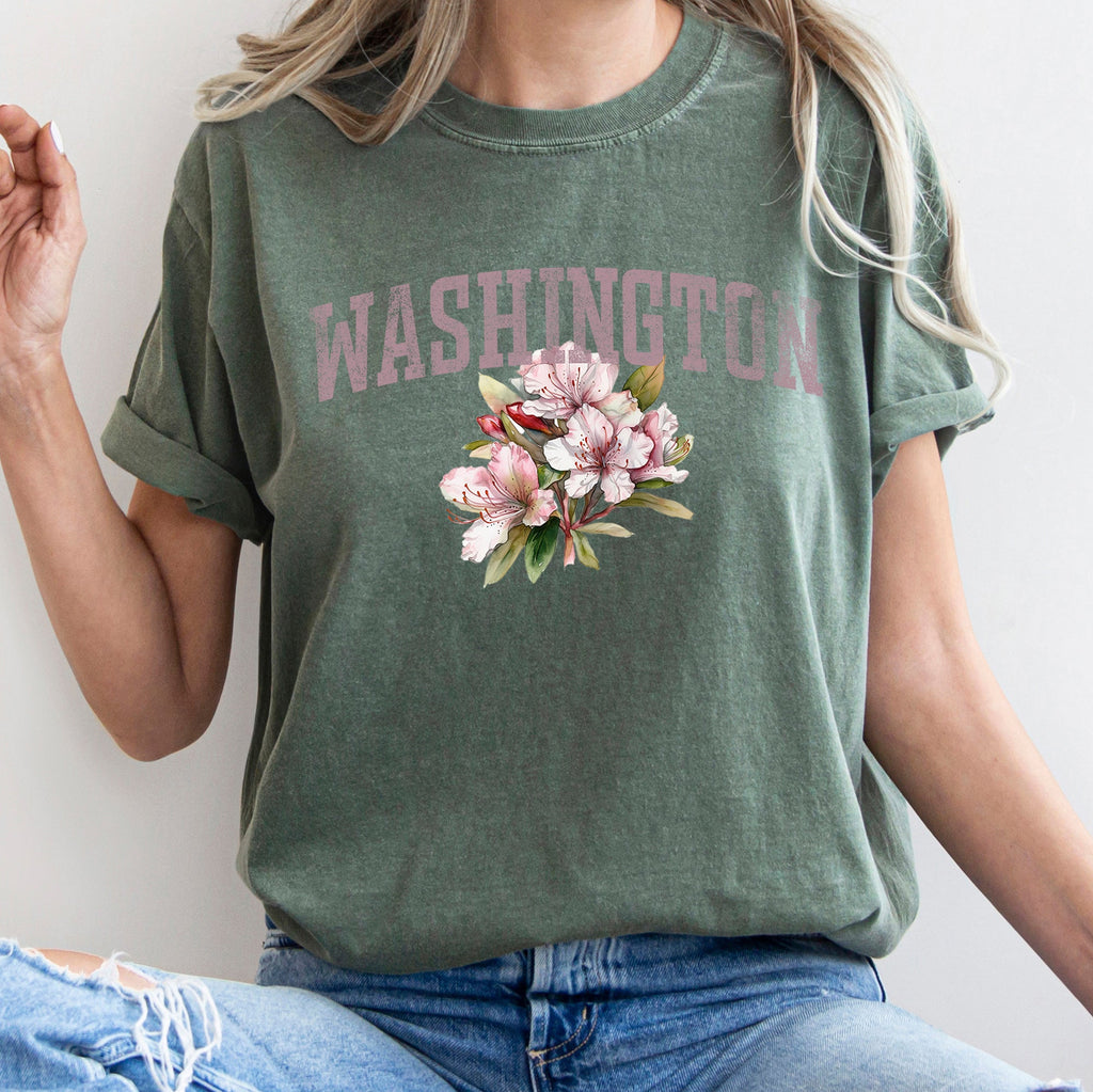 Washington State Flower Comfort Colors Tshirt