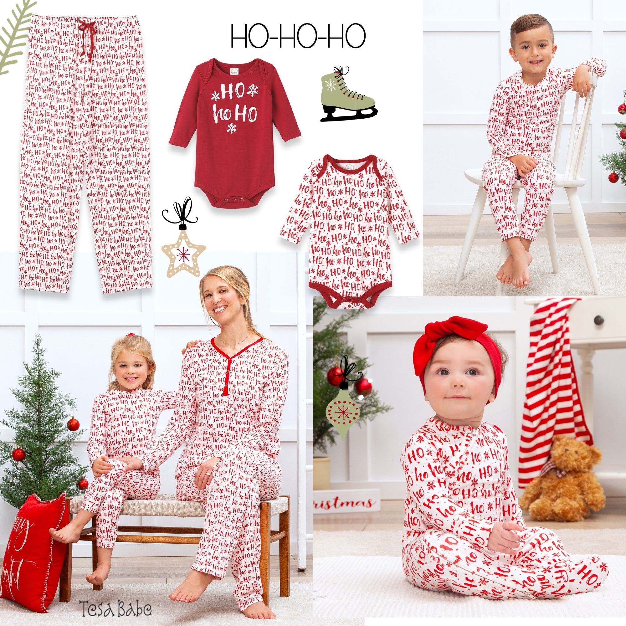 Christmas Set Of 2 Bodysuits Ho-Ho-Ho