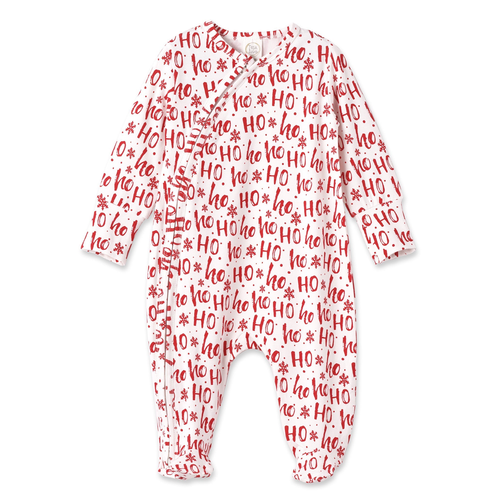Christmas Bamboo Zipper Romper Ho-Ho-Ho