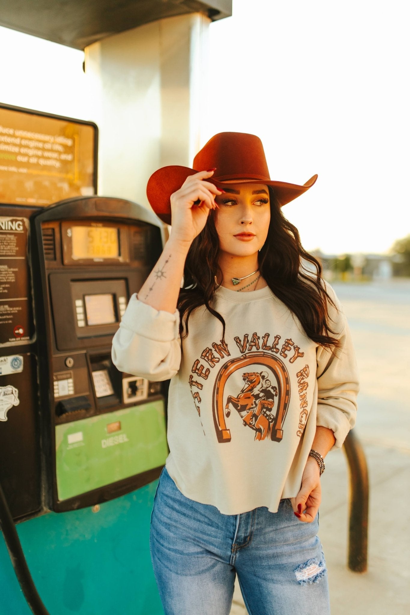 Western Valley Ranch Raw Hem Graphic